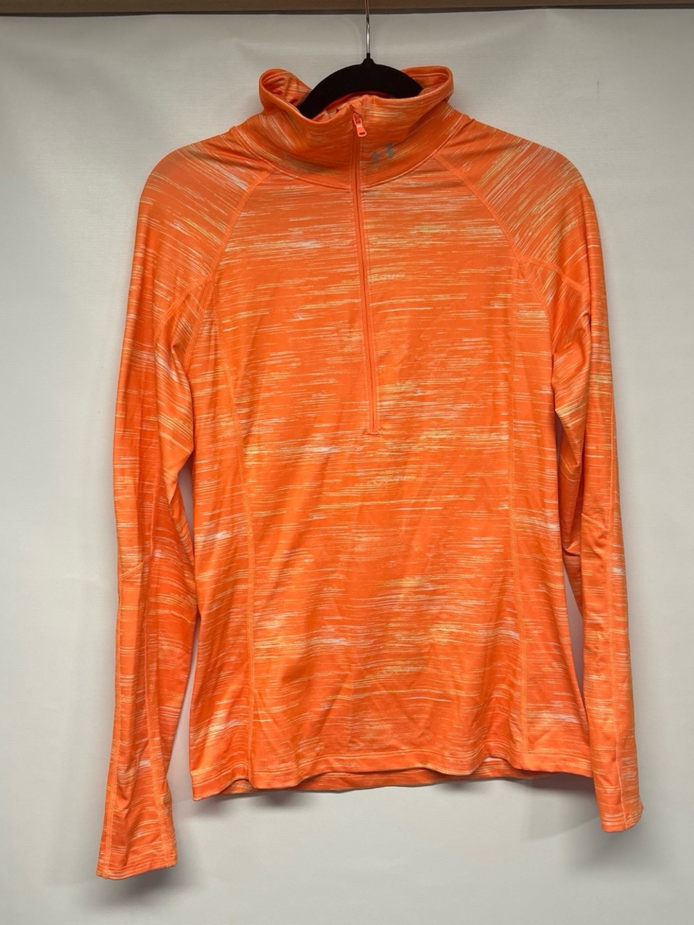 Under Armour Bright Orange Space-Dye Quarter-Zip Pullover